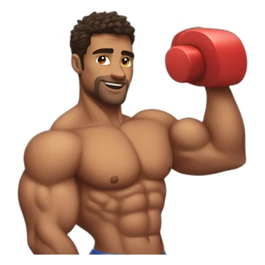 shirtless bodybuilder attractive sticker