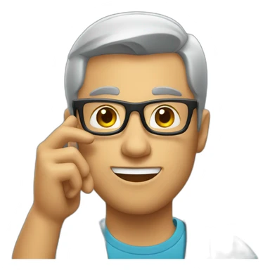 man taking selfie sticker