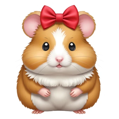 Un hamster cu fundiță  sticker