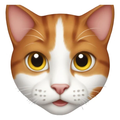 redhead cat with sleappy eys sticker