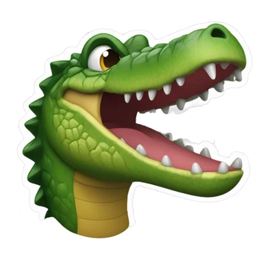 krokodýl s prasečí hlavou sticker