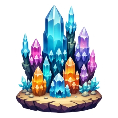 Growing Crystals in a cave sticker