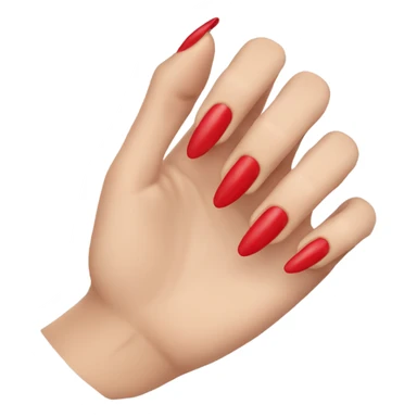 red nails  sticker