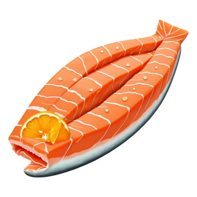 create a Slice of Salmon

Camera angle: slightly elevated top-down view with a gentle bird’s-eye perspective (about 15–20°), identical perspective and scale sticker