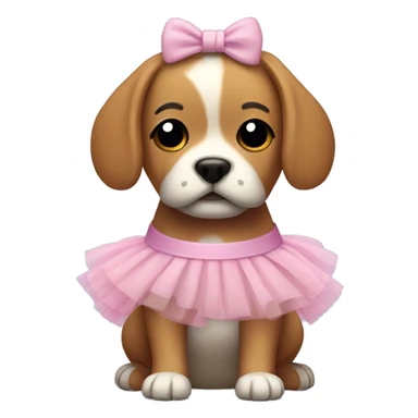 dog in a tutu sticker
