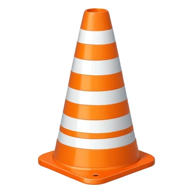 only blue and white traffic cone sticker