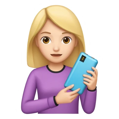 womn holding powerbank sticker