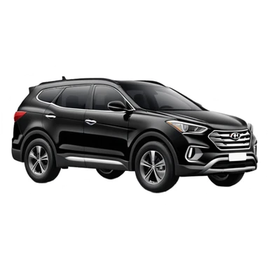 black Hyundai Santa Fe SUV car sticker