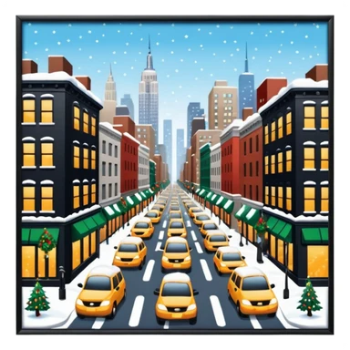 christmas new york sticker