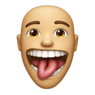 Lip bite emoji sticker