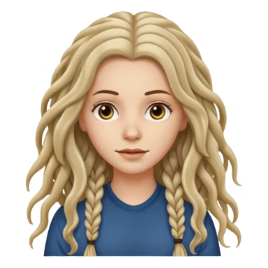 white girl, long wavy hair,  just some dreadlocks  sticker