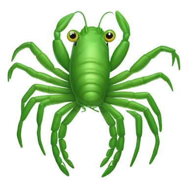 realistic gross green shrimp sticker