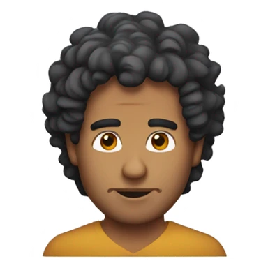 Mexican man with shaggy hair  sticker