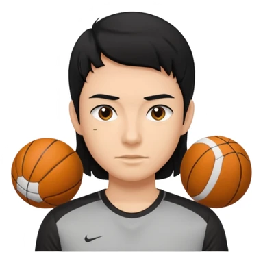 mach mir einen aus dem gym mit schwarzen haaren und sport tshirt sticker