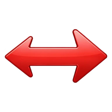 red reverse arrow sticker