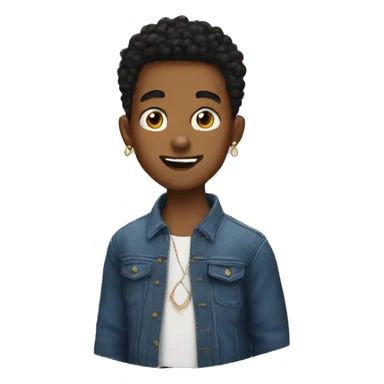 Boy with earrings meme sticker