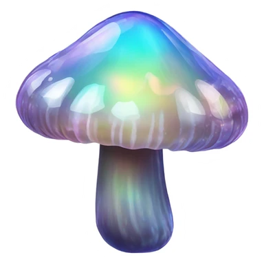 Opal crystal mushroom  sticker