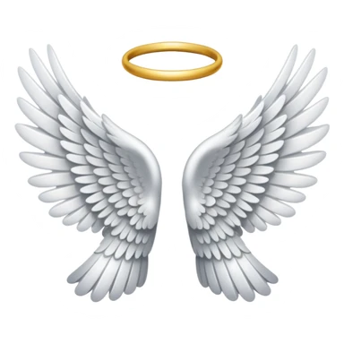 angel wings slightly open sticker