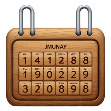 calendar wood sticker