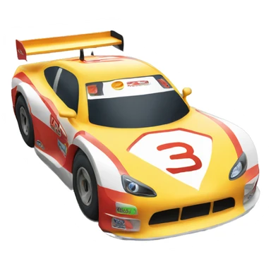 Race car outside sunny sticker