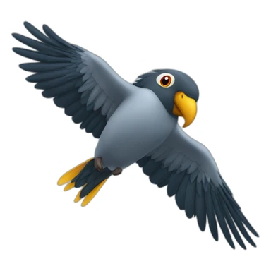 Loro volando sticker