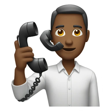 person showing a telephone  sticker