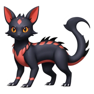 Salandit-Umbreon-Noibat-Litten-Hybrid (Full body) sticker