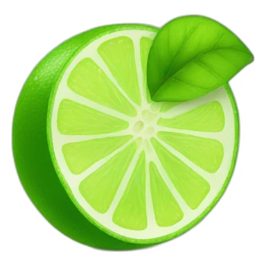 Cute smiling slice of lime sticker