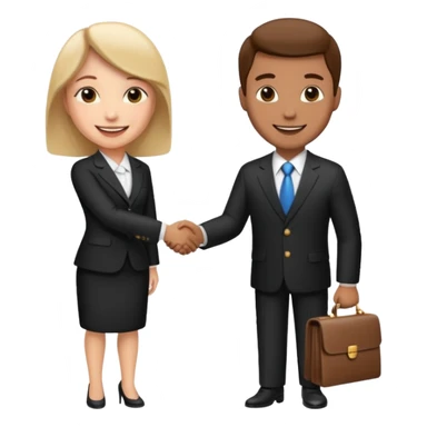 business handshake sticker