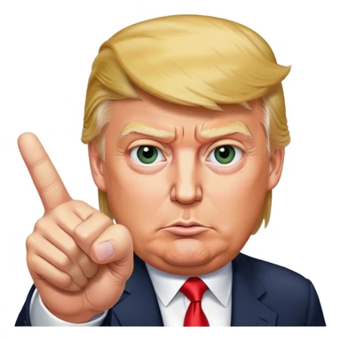 Donald Trump points his finger at the camera
realistic sticker
