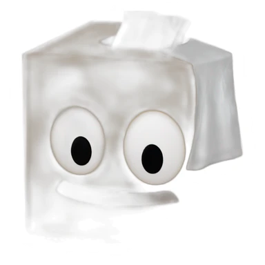  tissue box without face sticker