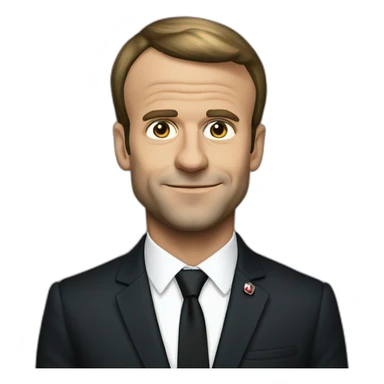 Emmanuel Macron noir sticker