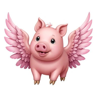 Pig flying  sticker