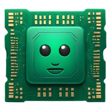 AI chipset with dark green color sticker