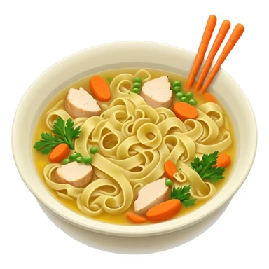 Chicken noodle soup sticker