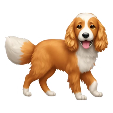 Fox walking a goldendoodle sticker