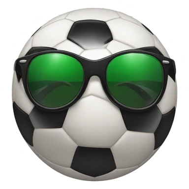 Soccer ball wearing sunglasses sticker