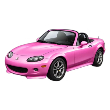miata pink like cake sticker