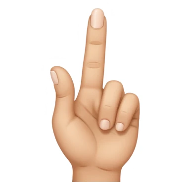 A hand with only the thumb pointy and middle finger raised sticker