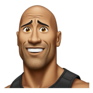 the rock meme face sticker