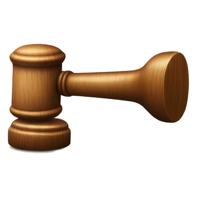 judge hammer of wood sticker