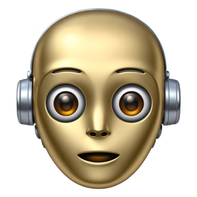 ai robot emoji, surprised expression sticker