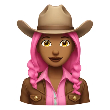 Cowgirl with pink hat  sticker