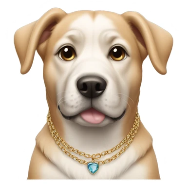 dog wearing necklace sticker