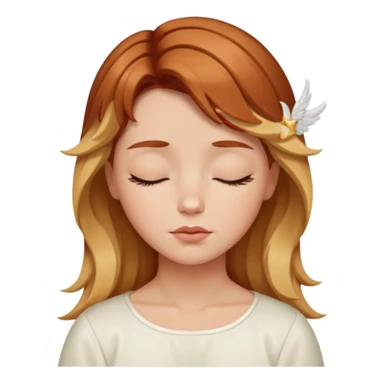 Sleepy angel with auburn hair the blonde balayage sticker