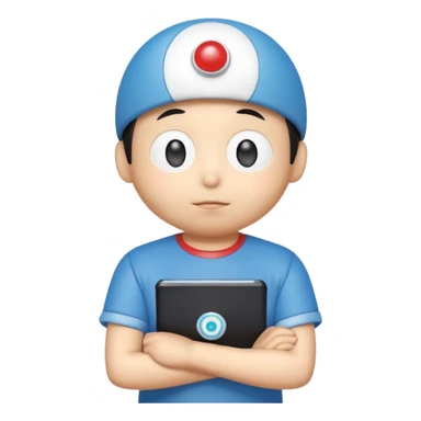 Doramon is wearing physics walla shirt sticker