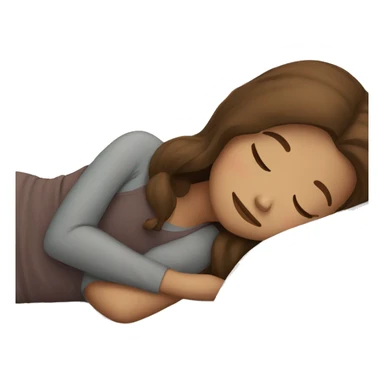 brown haired girl sleeping  sticker