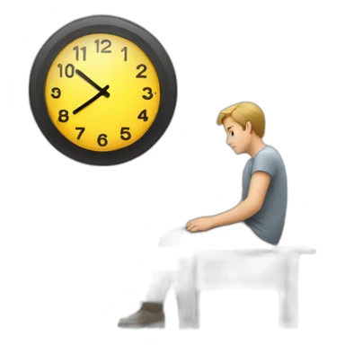persson waiting watching clock sticker