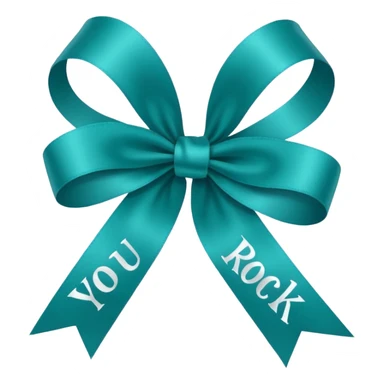 Teal ribbon with You Rock wording sticker
