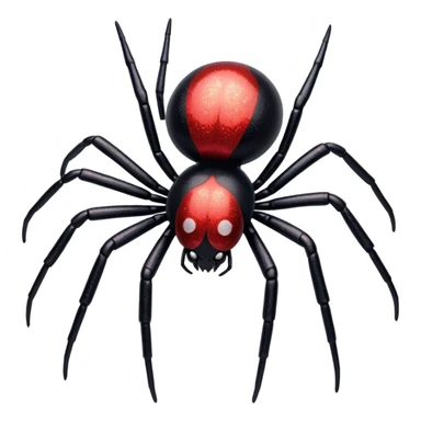 Glitter black widow sticker